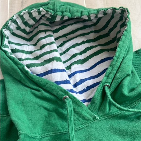 Roxy Vibrant Green Hoodie with Blue Striped Lining size Large - Picture 5 of 7